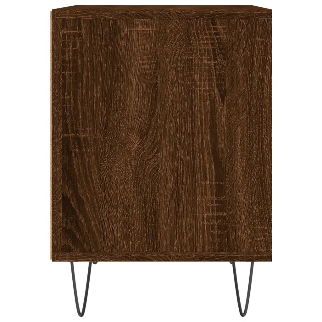 Comodino Rovere Marrone 40x35x50 cm in Legno Multistrato 830730