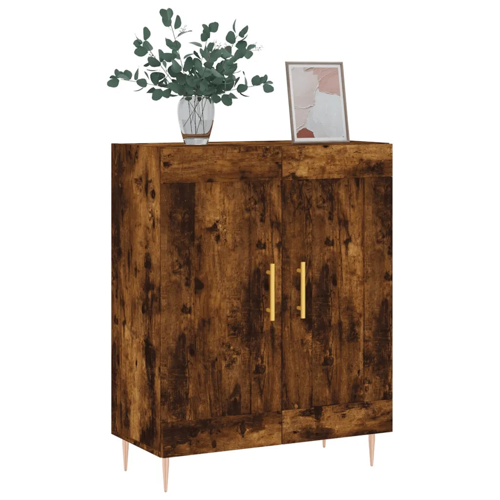 vidaXL Credenza Rovere Fumo 69,5x34x90 cm in Legno Multistrato