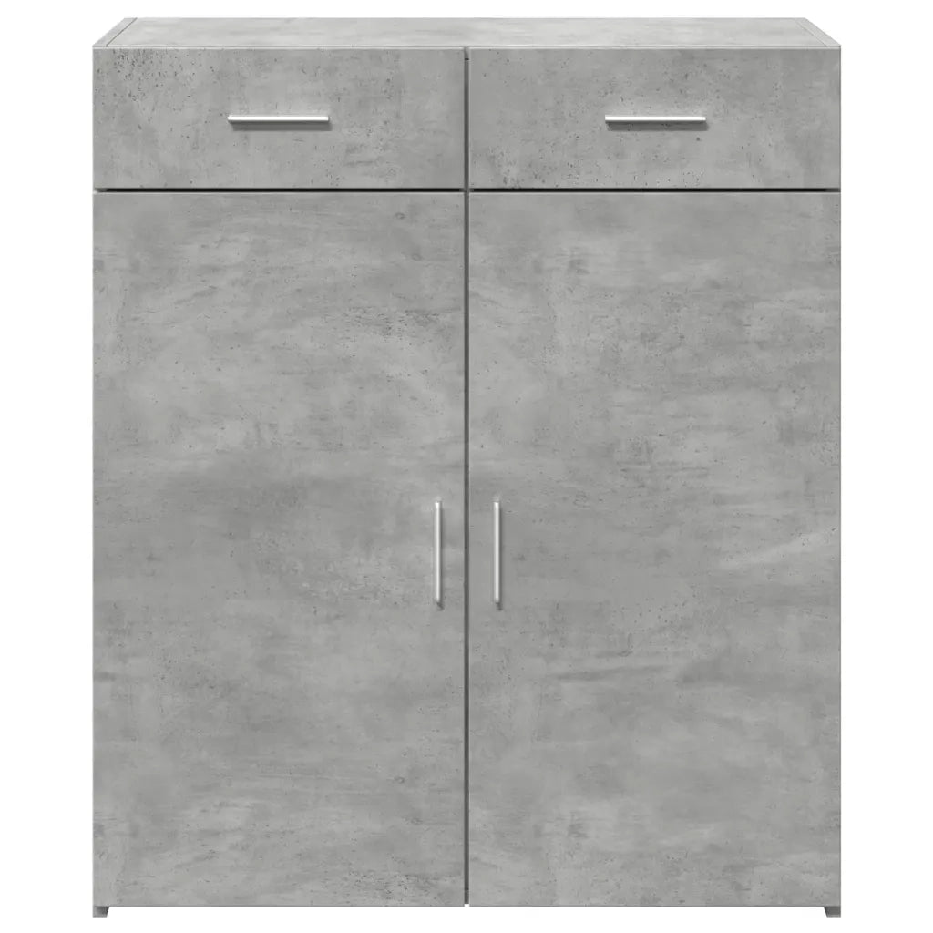 Credenza | Madia | Buffet da pranzo | Armadio da pranzo Grigio Cemento 80x42,5x93 cm in Legno Multistrato