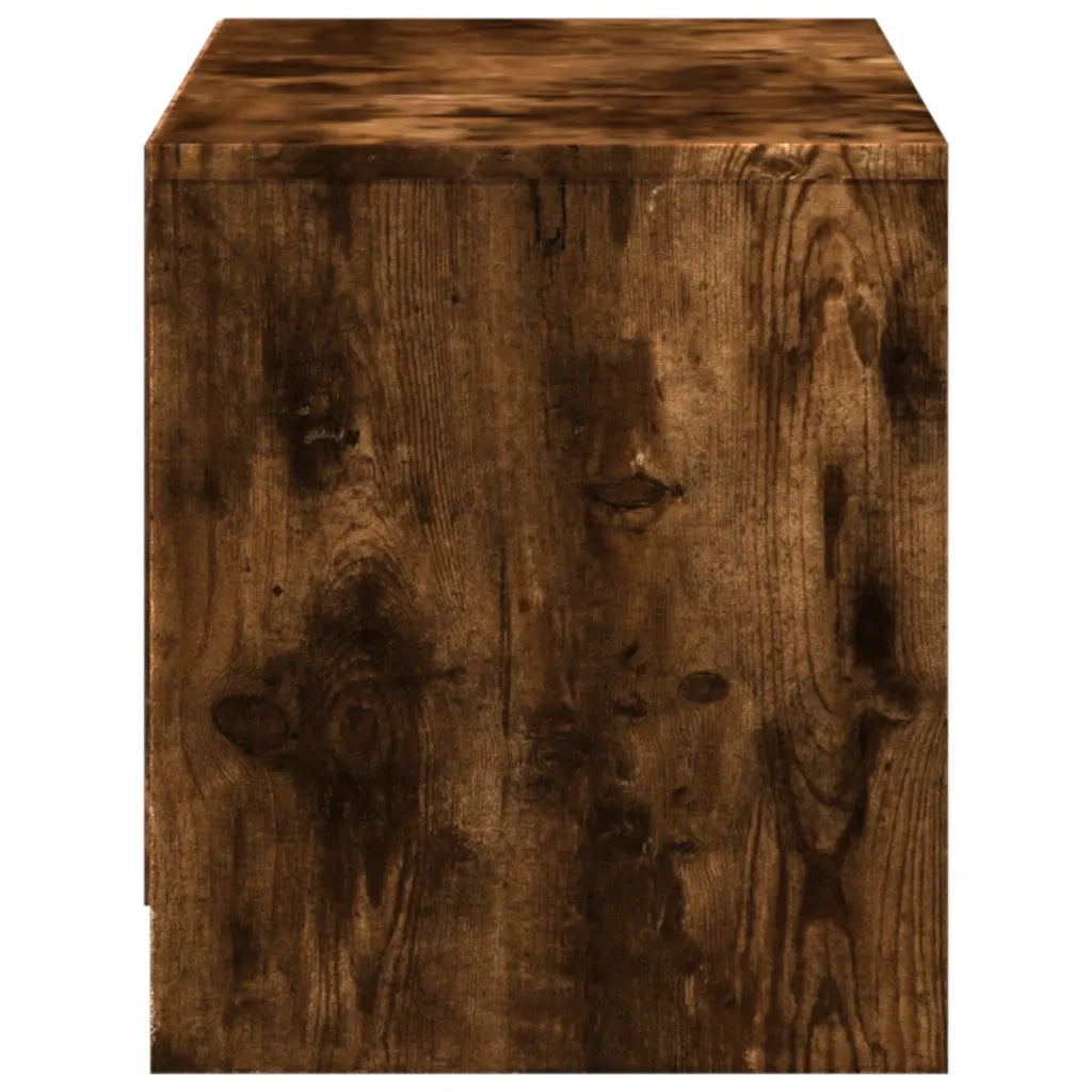 Mobile Porta TV con LED Rovere Fumo 97x34x40 cm in Truciolato