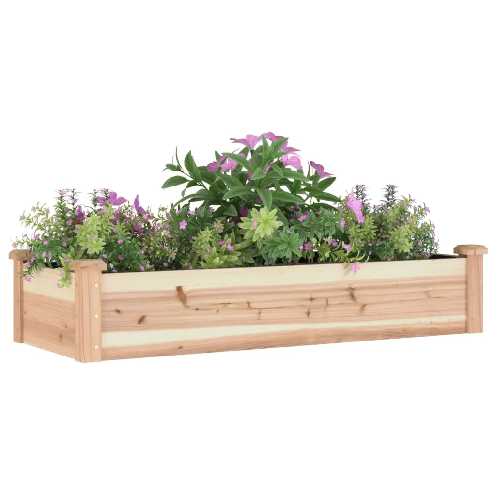 Fioriera | Cassetta per fiori | Vaso Rialzata da Giardino Fodera 120x45x25cm Massello Abete