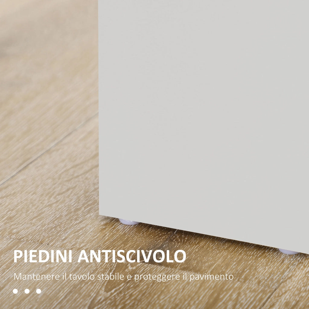Tavolo da Pranzo Allungabile Moderno in Legno ¨C Zephmum ¨C Grigio e Bianco 120x69x75
