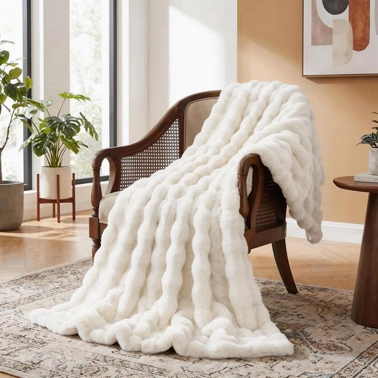 Tappeto di Fluffy 150x200 cm - Finta Pelle - Ademabile - Idrorepellente - Ultrafina Microfibra di Poliestere