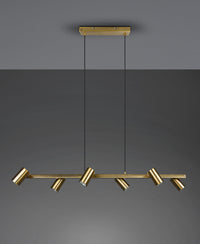 Lampada a Sospensione da Interno Attacco GU10 in Metallo Ottone anticato