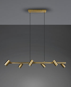 Lampada a Sospensione da Interno Attacco GU10 in Metallo Ottone anticato