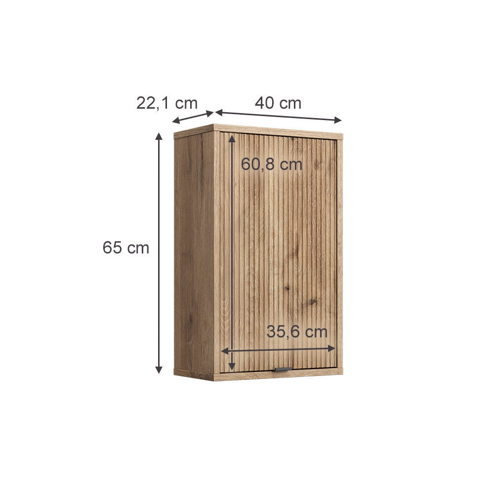 Vicco Mobile da bagno Quercia vichinga 40 x 65 cm con una porta