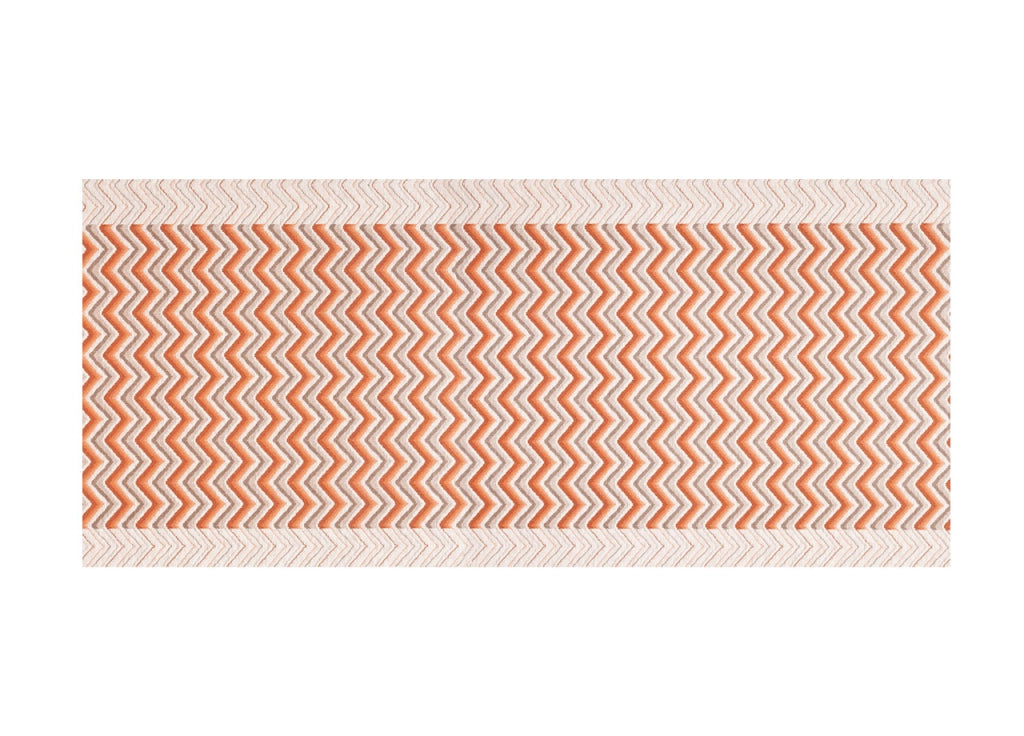 Tappeto Passatoia Tessuto Jacquard Linea Emozioni Dis. Zig Zag Twist Arancio - 57x320 - Arancio