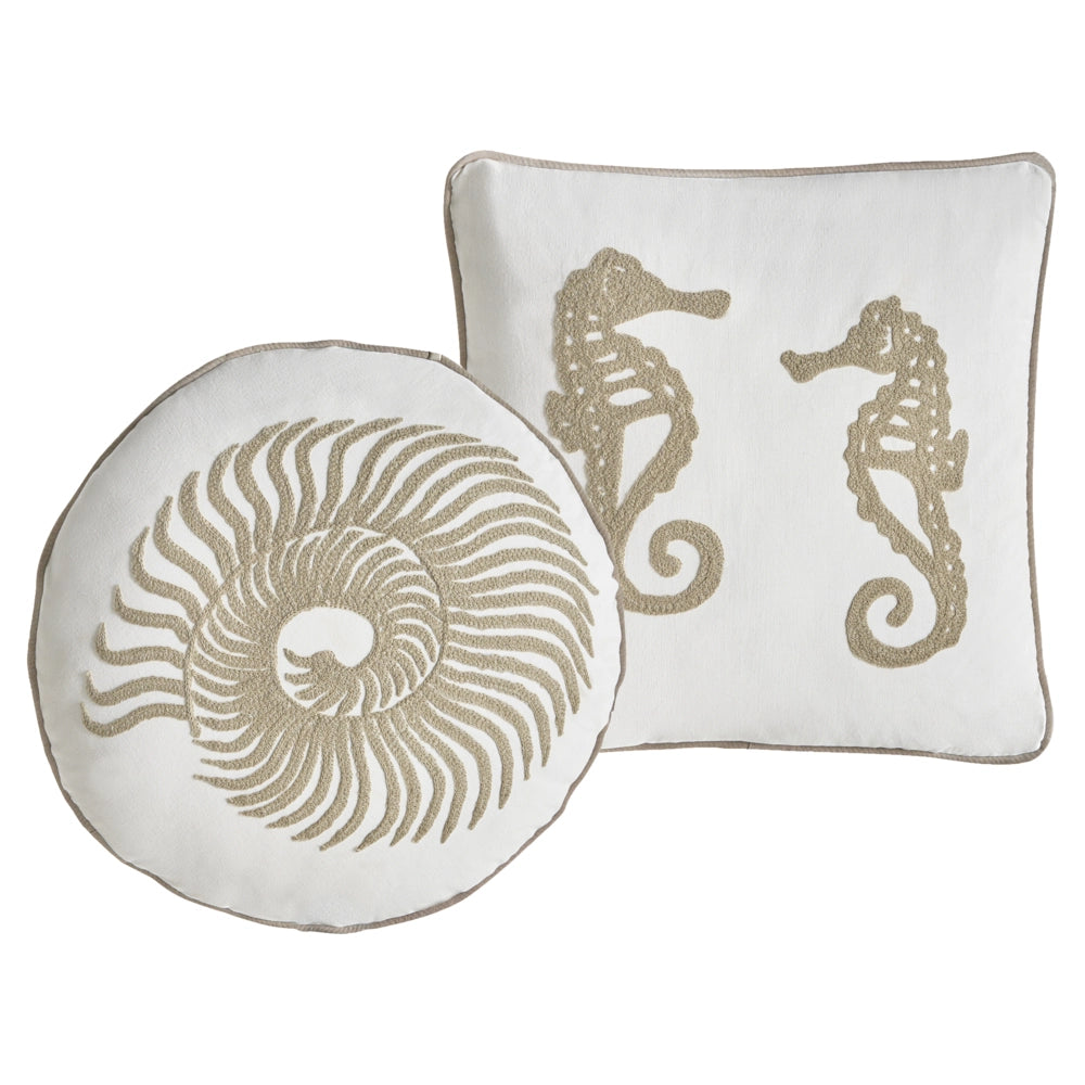 Set di 2 cuscini decorativi in tessuto di cotone bianco con motivo animale 45/45 x 45/45 cm Cuscino decorativo