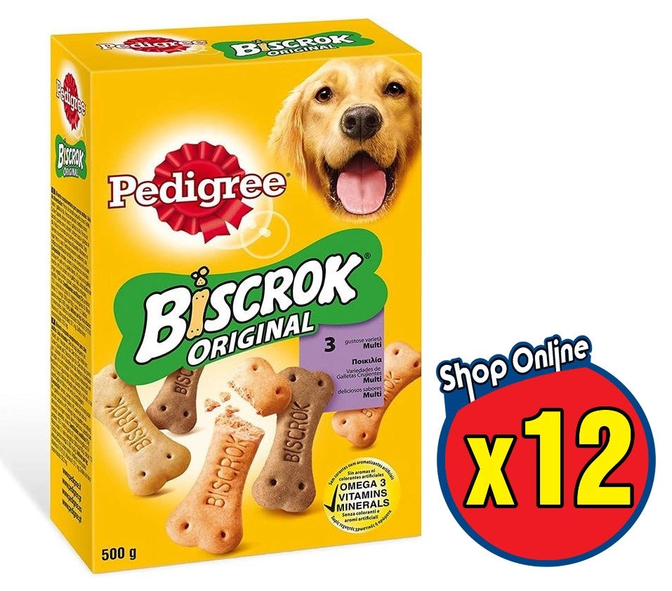 12 PEDIGREE BISCROK ORIGINAL SNACK BISCOTTI PER CANE 6 GR