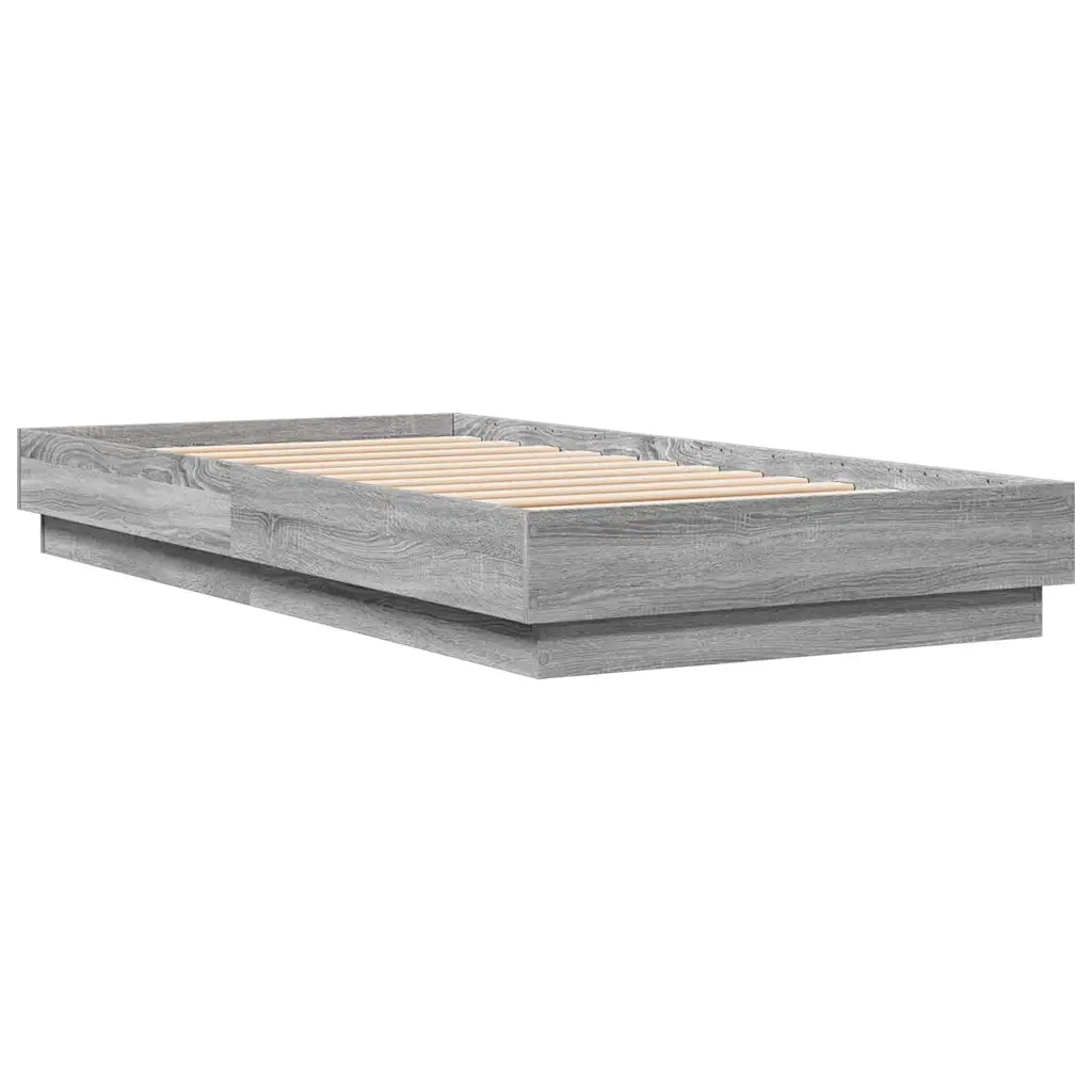 Giroletto-Struttura Letto Grigio Sonoma 90x190 cm in Legno Multistrato 616945
