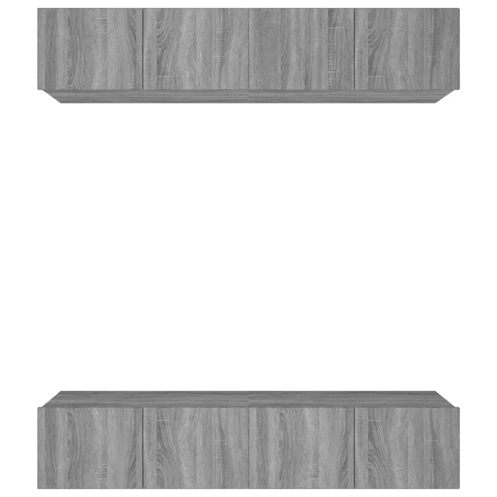 Mobili TV 4 pz Grigi Sonoma 80x30x30 cm in Legno Multistrato 3114188