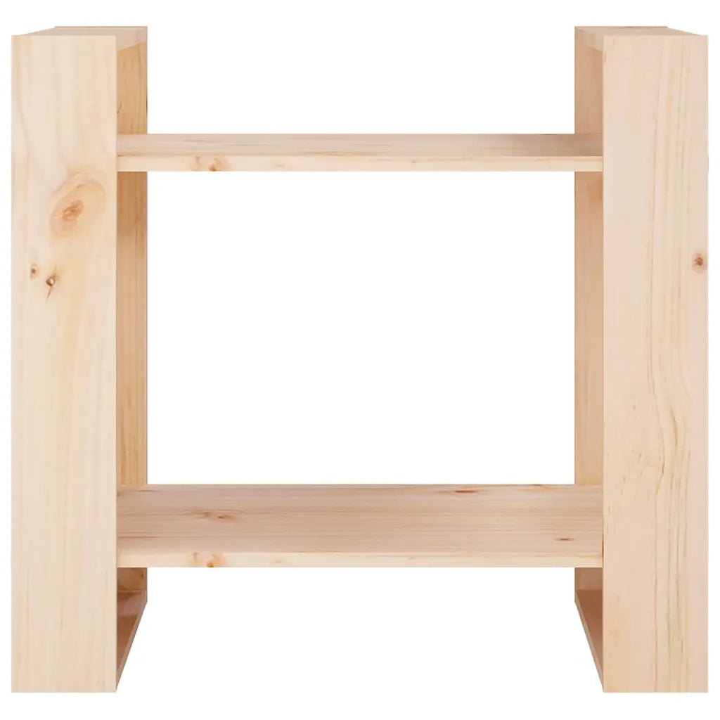 Libreria Divisorio-Scaffale per Libri-Mobile di Stoccaggio 60x35x57 cm in Legno Massello di Pino