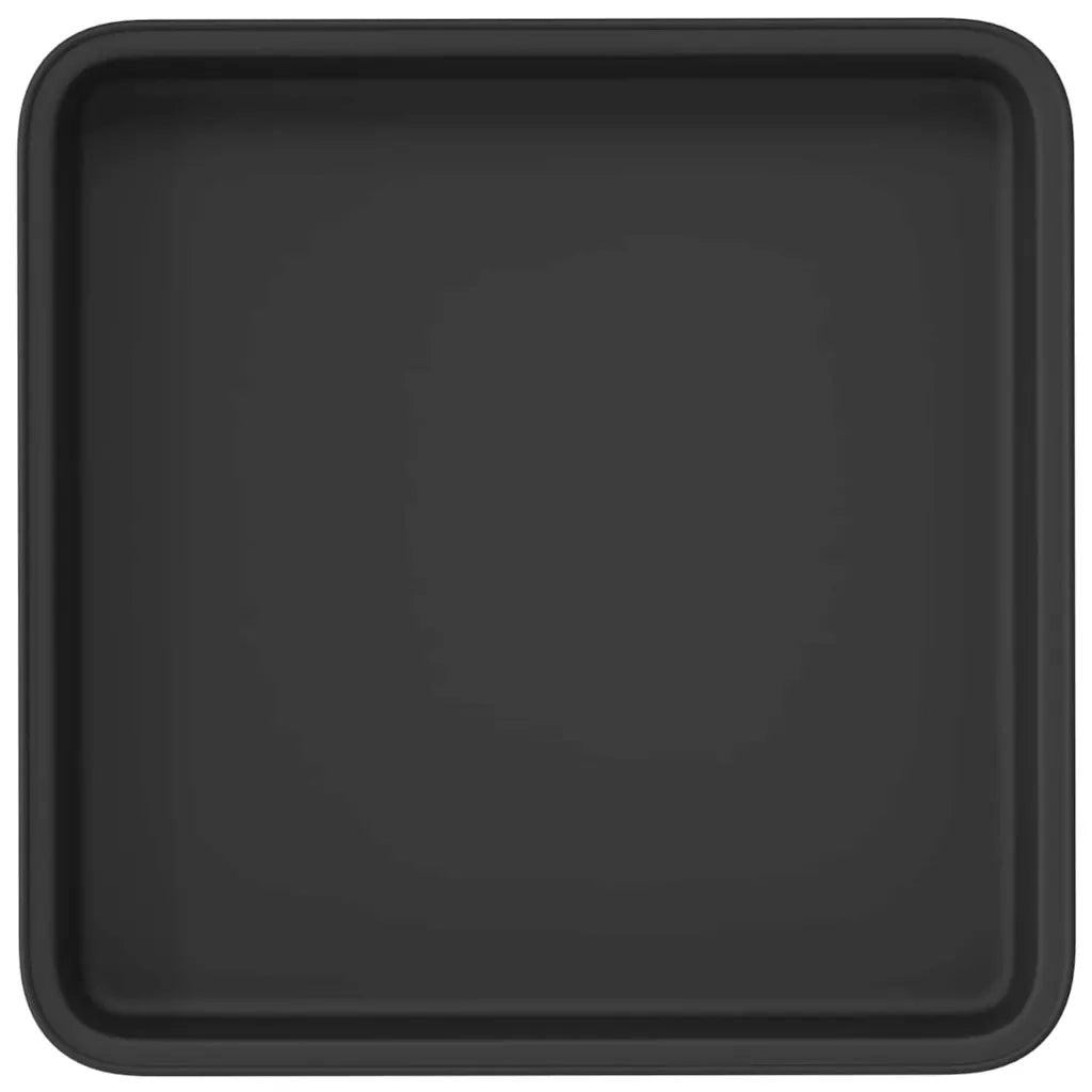 Vassoio Quadrato per Fiori 24 pcs Nero 18 x 18 x 2 cm Plastica 42020374