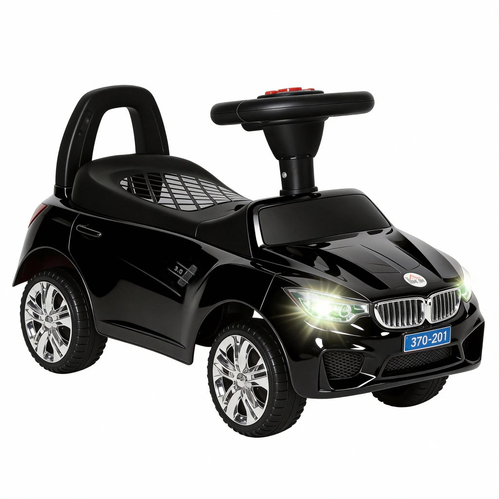 Portagiochi Veicolo Bambini con Cassetto e Luci ¨C zephmum ¨C 63,5x28x36 cm Nero
