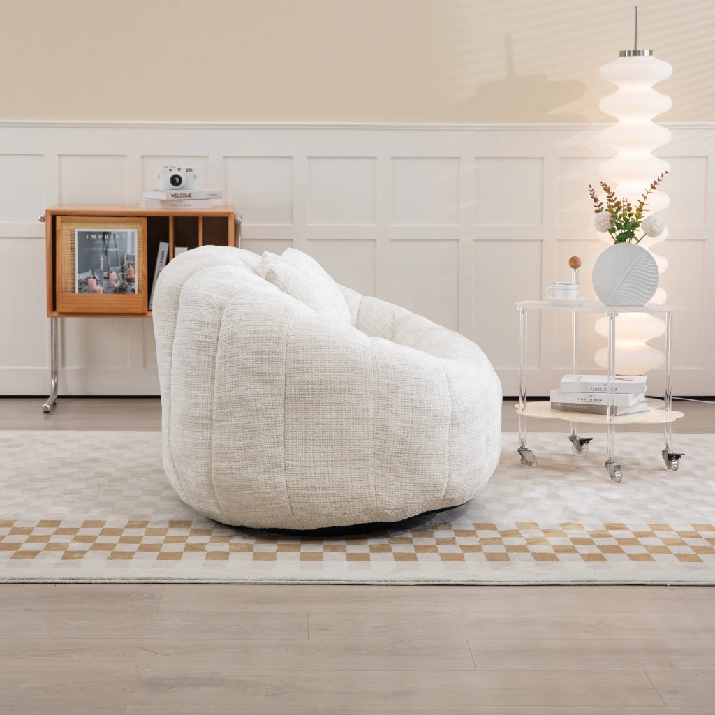 DIVANO SACCO 150x95x63 cm Chenille Beige a 2 posti