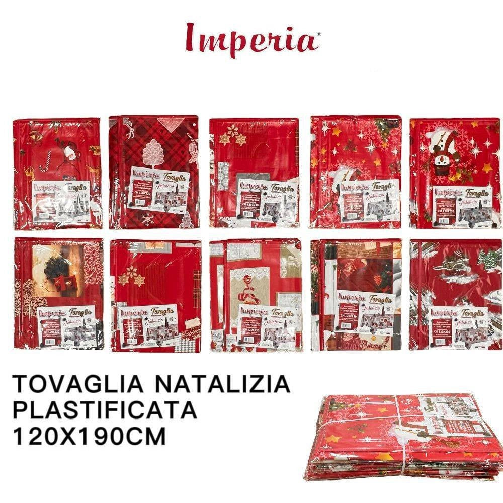 Trade Shop - Tovaglia Copritavolo Natale Plastificata Antimacchia Varie Fantasie Mis. 120X190 -