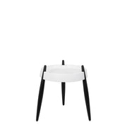 Zafferano Tavolino Liolà h47cm Bianco - Frassino nero