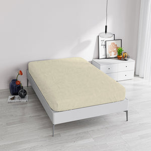 Lenzuola Sotto Matrimoniale  Linea Water Washed Crema