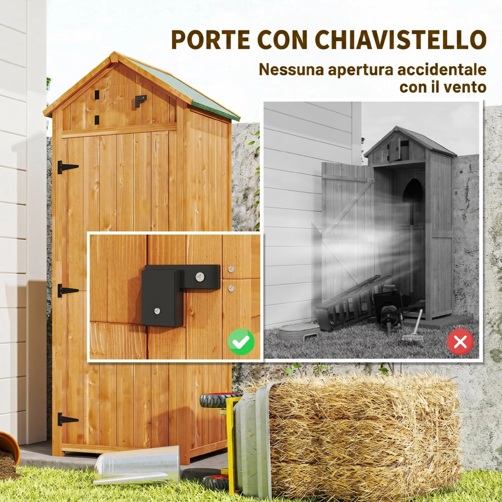 Capanno da Giardino in Legno ¨C zephmum ¨C Giallo 77x54x179