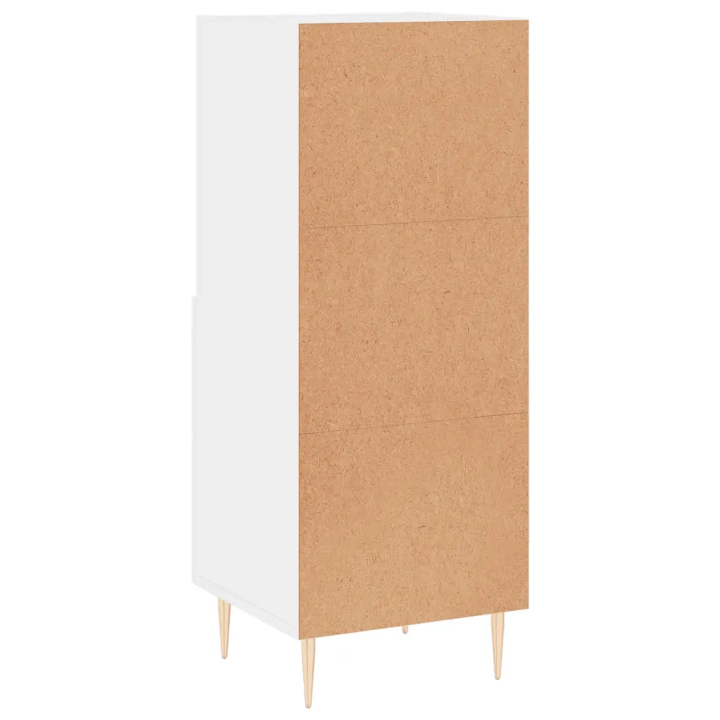Credenza-Buffet-Armadio da cucina Bianco Lucido 34,5x34x90 cm in Legno Multistrato 504607