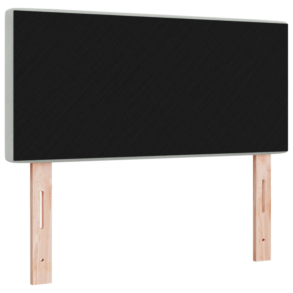 Testata Letto LED con Bottone di Cristallo Tuftato Grigio Chiaro 100 cm Velluto