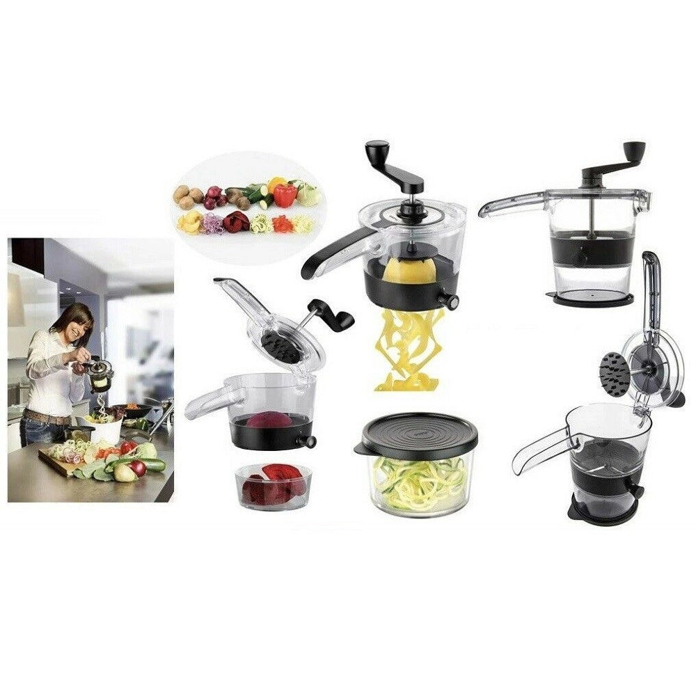 Trade Shop - Affettatrice Spiralfix Taglia Verdure Spirale Affetta Julienne Cucina -
