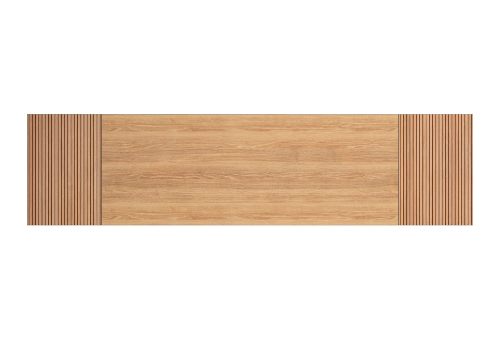 Testiera per letto Herdasa 140cm rovere dorato stampa doghe rovere 67x225x3cm