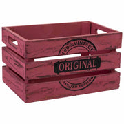 Cassetto in legno rosso 18x12x10h cm