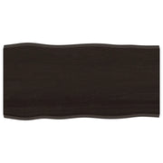 Piano Tavolo | Superficie Tavolo | Piano Scrivania Marrone Scuro 100x50x2 cm in Rovere Non Trattato