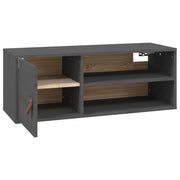 Mobiletto a muro 80 x 30 x 30 cm ampio spazio contenitivo stile rustico legno di pino grigio 02_0048386