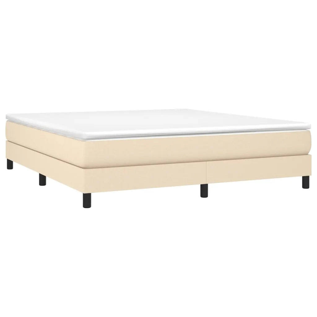 Struttura Letto a Rete a Molle Crema 160x200 cm in Tessuto 3120529