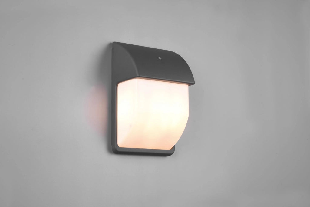 MERSEY APPLIQUE DA ESTERNO ANTRACITE CON SENSORE CREPUSCOLARE IP44 H. 27,5CM 2 LUCI E14
