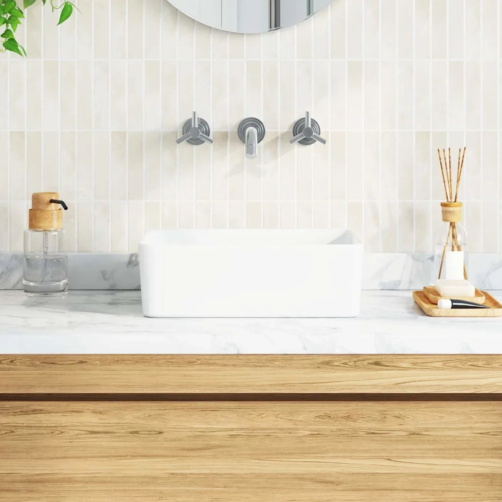 Lavandino 40x30x13 cm in Ceramica Bianco cod mxl 50547