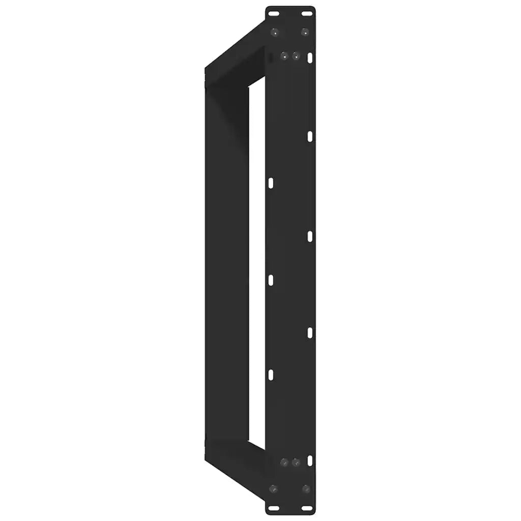 Gambe per tavolo da pranzo a forma di U 2 pz nere 80x(72-73) cm in acciaio