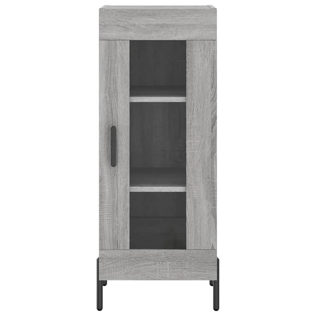 Buffet credenza cassettiera armadio mobile contenitore organizer cucina soggiorno salotto rovere Sonoma alto 34,5 x 34 x 180 cm legno ingegnerizzato grigio 02_0035228