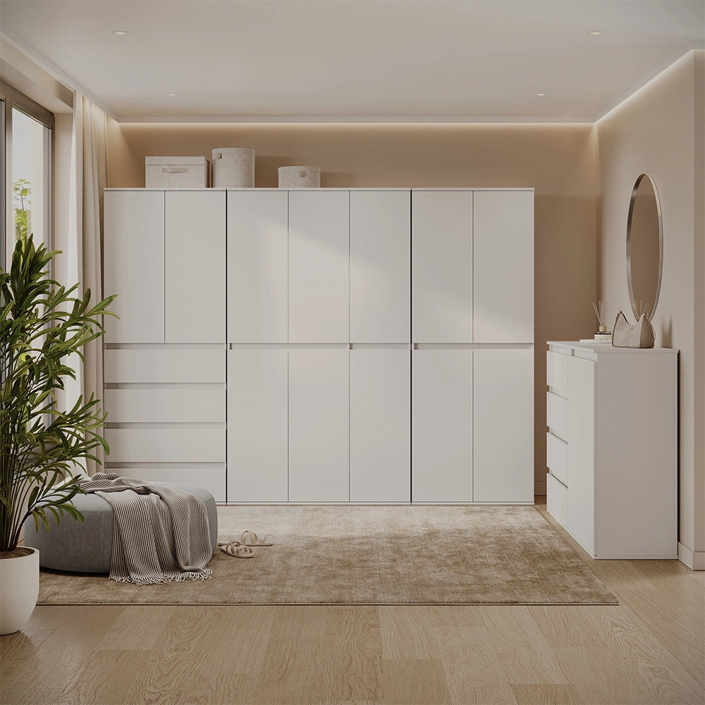 Vicco Cassettiera Bianco 74 x 99.6 cm con 4 cassetti