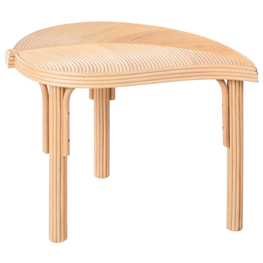 Set di 2 Tavolini in Rattan Naturale Tavolini Impilabili per Interni ed Esterni