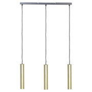 Lampada a sospensione moderna metallo ottone e nero paralumi rotondi a 3 fuochi 97 cm soggiorno cucina sala da pranzo camera da letto