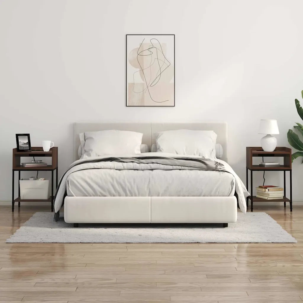 vidaXL Mobiletti da Notte 2 pcs Rovere marrone 40 x 40 x 61 cm