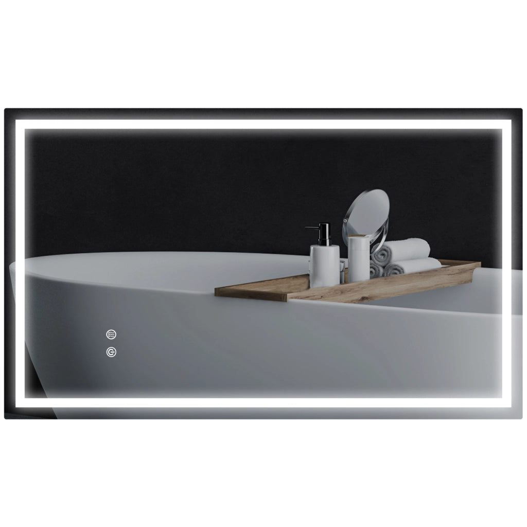 Specchio da Bagno LED ¨C zephmum ¨C Bianco 60x30x5