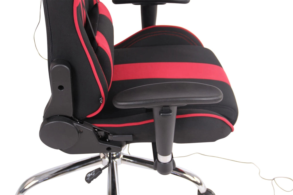 Sedia Ufficio Massaggiante Limit XM In Tessuto nero/rosso