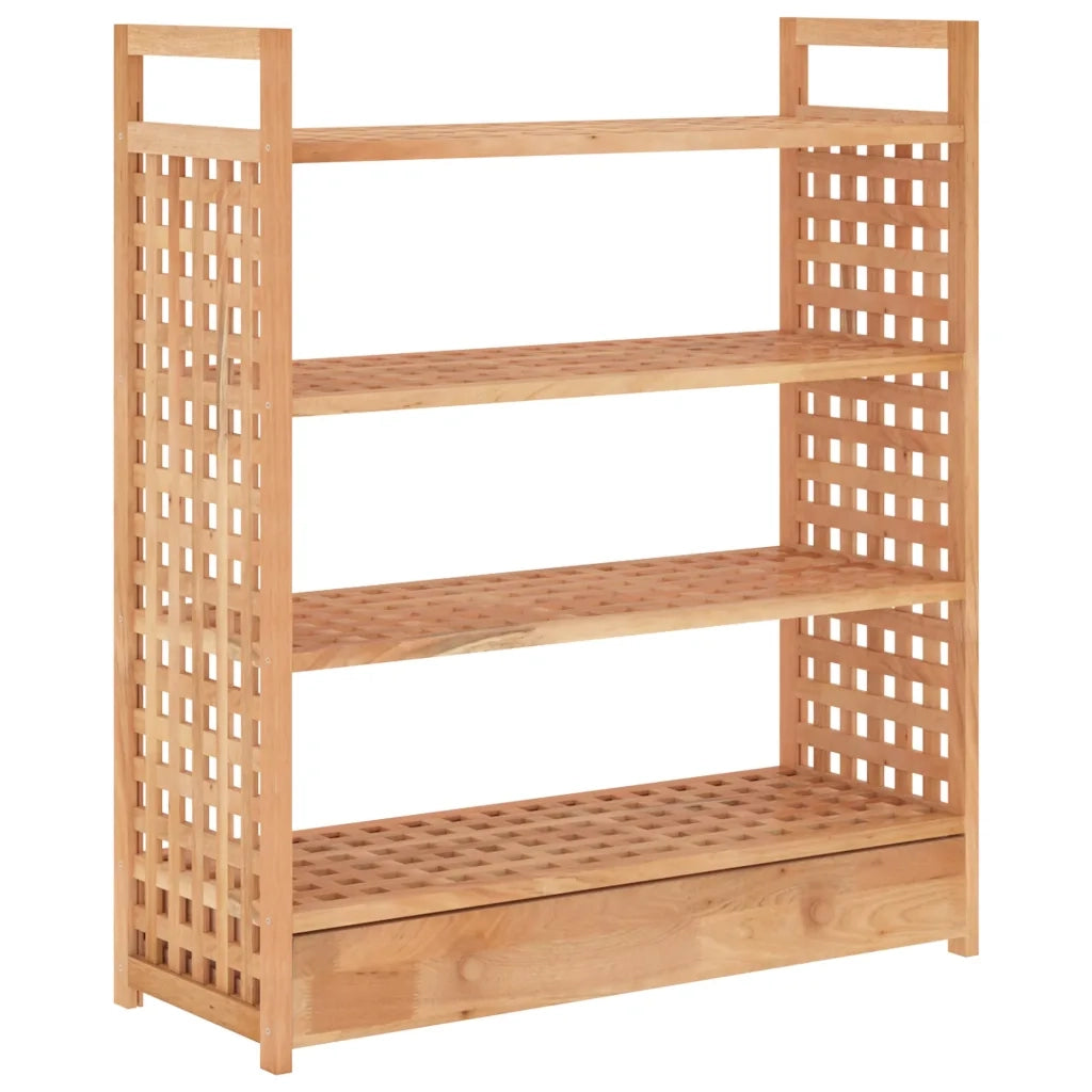 Scarpiera | Mobile per scarpe con Cassetto 70x27x81 cm Legno Massello di Noce