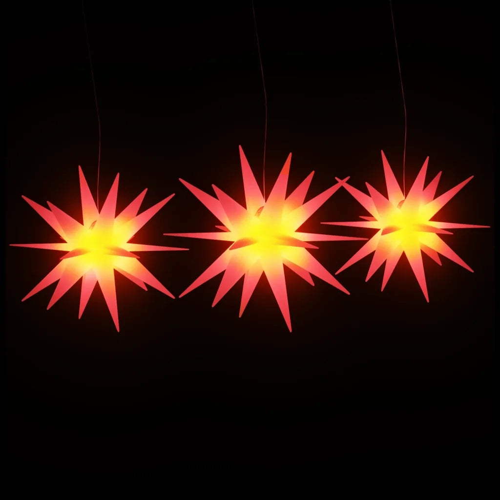 Luci di Natale con LED 3 pz Pieghevoli Rosse CFW2562790