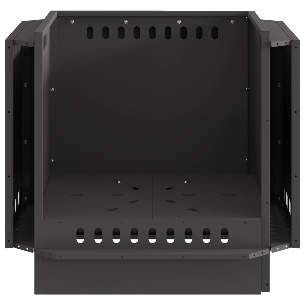 Braciere Senza Fumi Nero 58x58x51 cm Acciaio