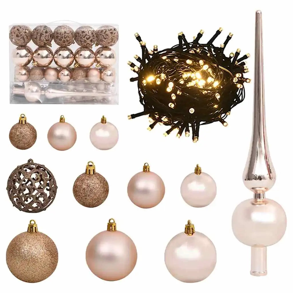Albero di Natale artificiale preilluminato con set di palline 3396139