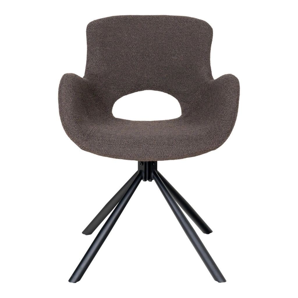 Set di 2 Sedie Amorim, Marrone, Tessuto, 58x59x82,5 cm
