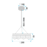 Lampada A Sospensione Led Lhj097-cp Gold