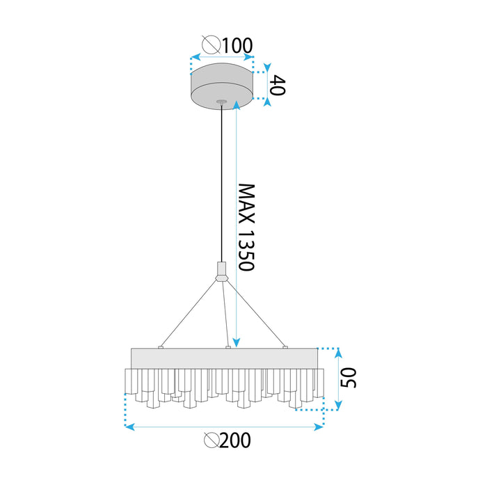 Lampada A Sospensione Led Lhj097-cp Gold