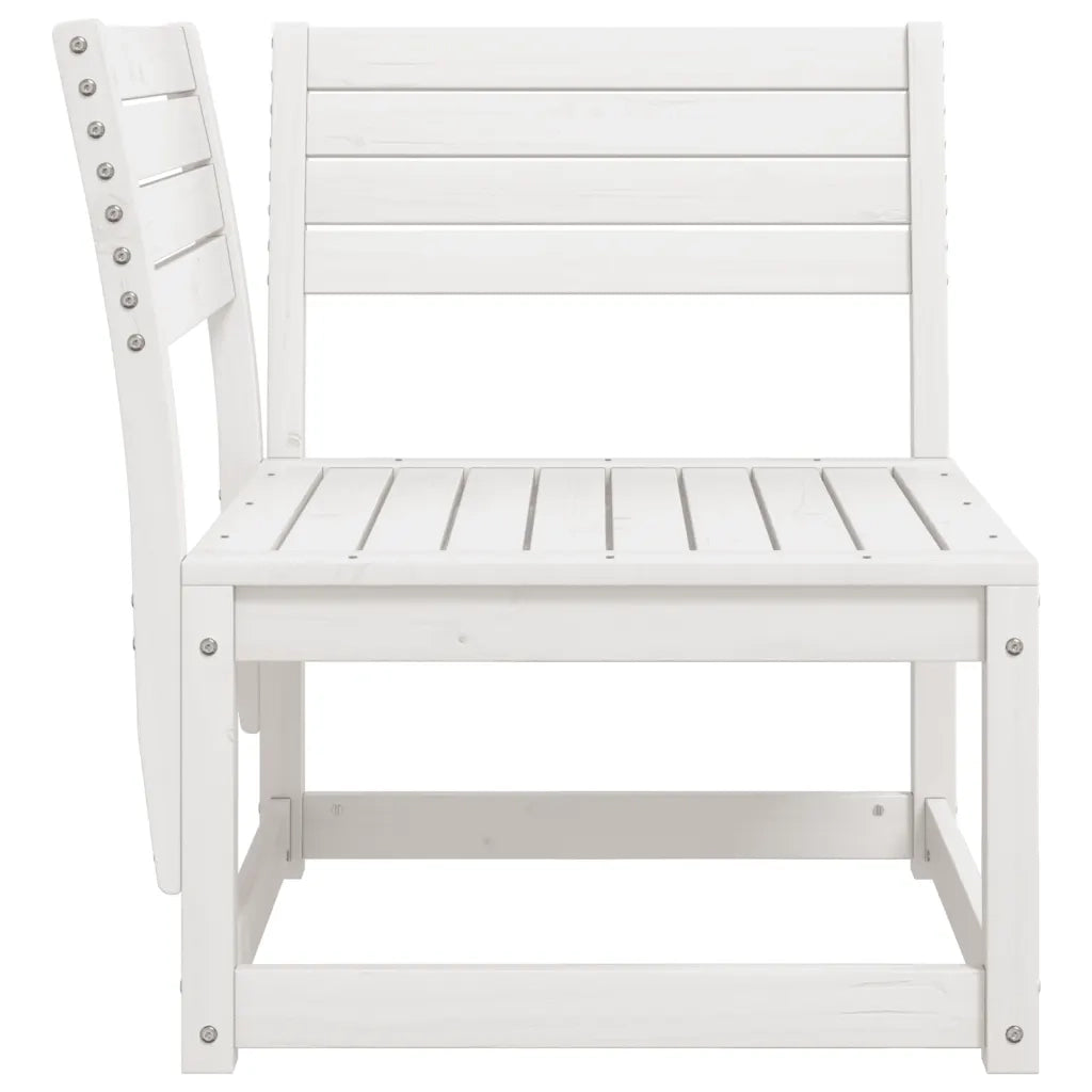 Divano Angolare Giardino-Sofa da Giardino-Divanetto da esterno Bianco 73x73x78 cm Legno Massello Pino