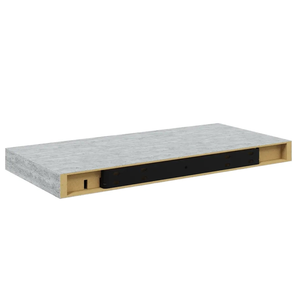 Scaffali a Parete 4 pz Grigio Cemento 50x23x3,8 cm in MDF 326596